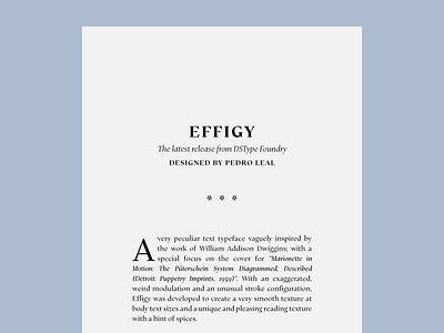 Effigy dstype editorial serif typeface typography