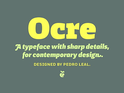 Ocre display dstype ocre poster sans serif text typography