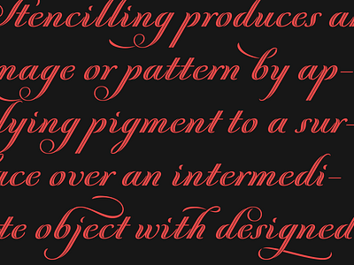 Perfil display script stencil typedesign typography