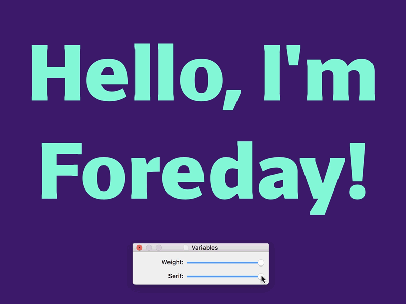 Foreday foreday typography variable font