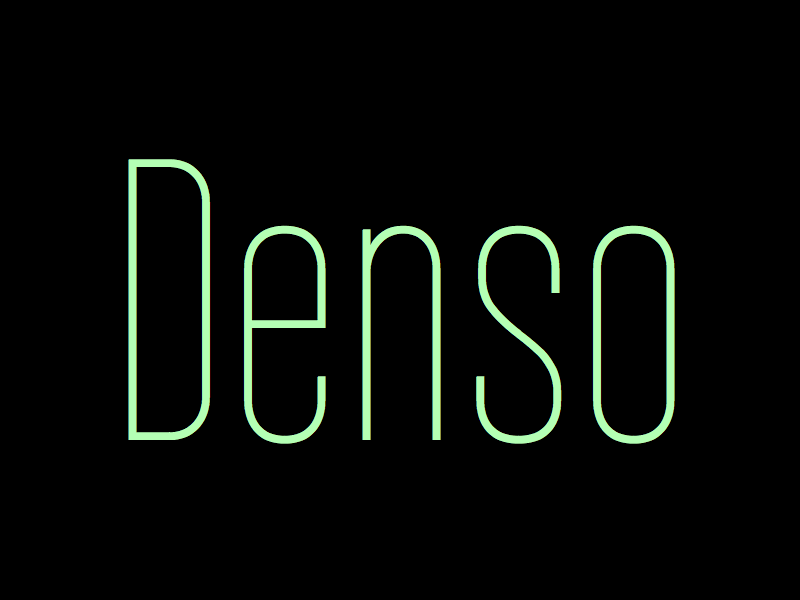 Denso dstype high contrast low contrast sans serif typography