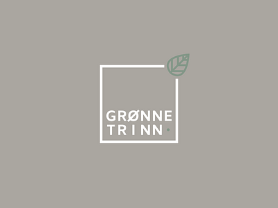 L O G O - Gronne Trinn adobe beauty branding cosmetics design eco graphic design green illustrator leaf logo minimalistic product product design square vector