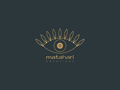 L O G O - Matahari creations adobe bali branding design eye gold graphic design green high frequency illustrator logo minimalistic vector