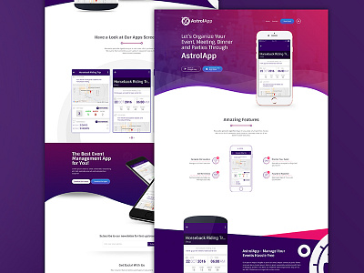 App Landing Page UI/UX Design