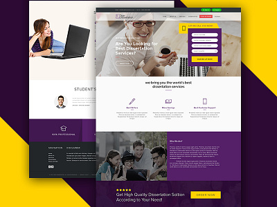 True Dissertation Writing Services creative landing page landing page true dissertation uiux design writing services landing page