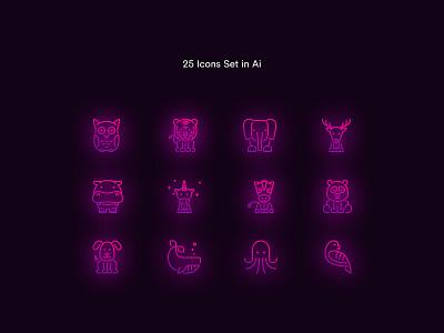 Zoonimals Icons Set ai icons psd