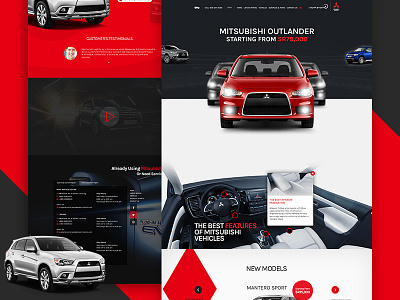 Mitsubishi Motors Riyadh Showroom Landing Page Design landing page design uiux design web design