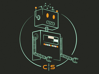Bots brand illustration retro robots sci fi