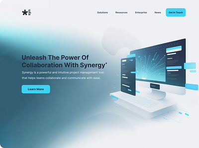 Synergy* - Landing Page. branding graphic design logo ui