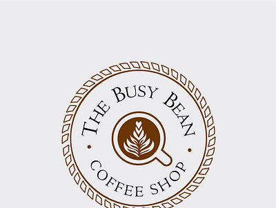 The Busy Bean Coffee Shop - Logo Design branding cafe coffee shop creative design graphic design illustration logo logo design typography vector
