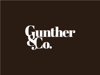 Gunther & Co. ampersand logo design logotype restaurant branding