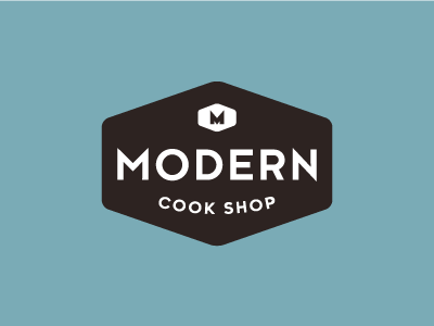 Modern Cook Shop Logo badge logo design restaurant branding