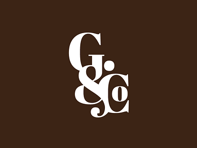 Gunther & Co. Monogram ampersand logo design modernism monogram restaurant branding