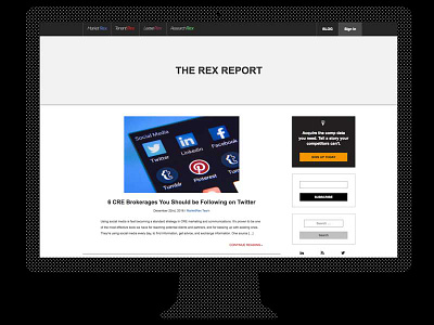RexForce Blog blog clean commercial real estate responsive ui web