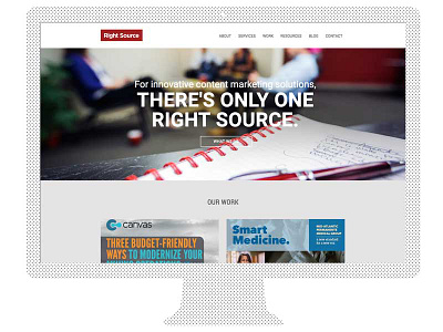 Right Source Marketing Website agency website clean design ui web