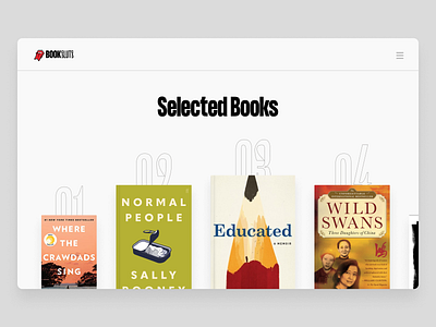 BS: Book Club - Homepage books design fun horizontal scroll parallax typography web webdesign