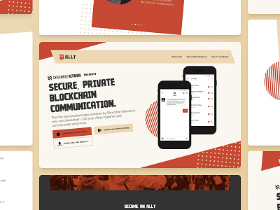 Ally Landing Page 02 blockchaintechnology typography ui webdesign