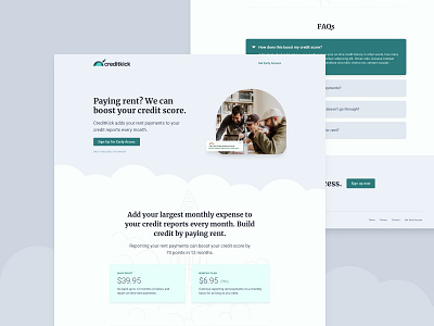 CreditKick Website Homepage design finance homepage landingpage uidesign webdesign