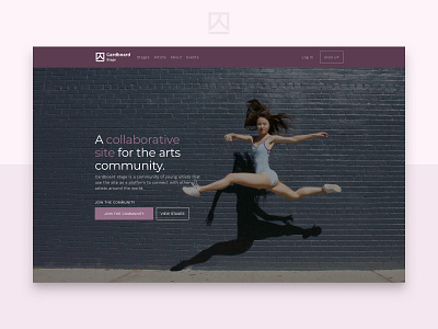 Cardboard Stage Web Design purple ui design uxdesign