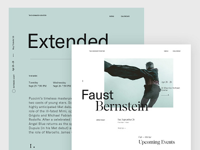 Kennedy Center — Concept branding concept desktop design editorial minimal typography webdesign