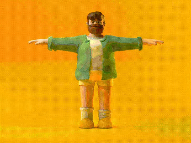 T-pose all night long🔥 3d aftereffects animation character character animation cinema4d palette render rig