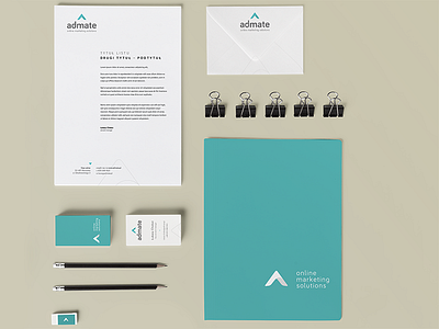 Admate Corporate Identity blue corporate logo visual identity