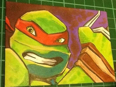 TMNT - Mikey letraset promarkers sketch card tmnt turtles