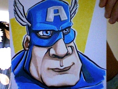 The Cap captain america letraset marvel promarkers