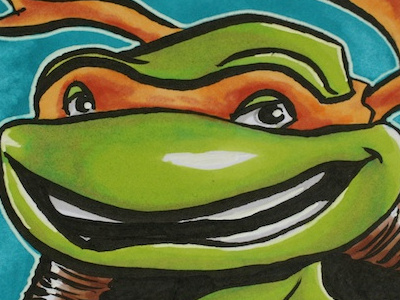 Turtles Sketch Card letraset promarkers sketch card turtles