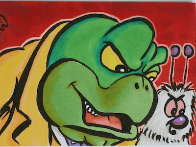 Barongreenback Web baron greenback danger mouse letraset promarker sketch card