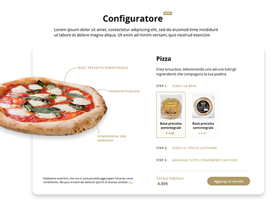 Pizza Configurator! configurator ecommerce italiancheck pizza pizza menu ui