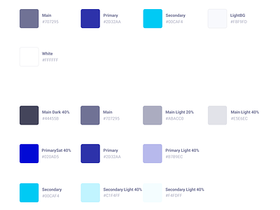 Palette for MRM blu blue design figma mrm palette ui