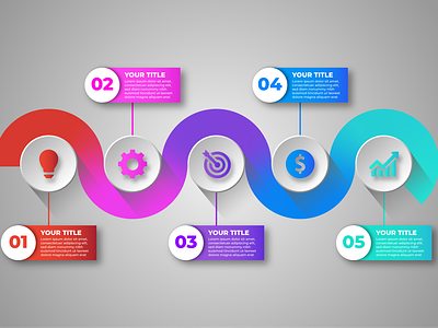 Colorful timeline infographic design