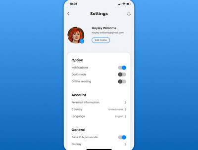 Daily UI 007 - Settings app design app settings branding dailyui figma graphic design mobile app mockup prototyping redesign ui ui ui design ui ux design user experience user interface wireframing