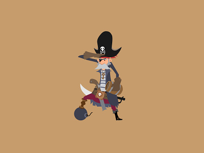 pirate king illustration vector