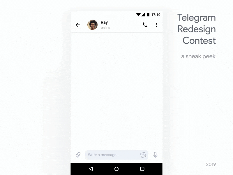Telegram chat screen redesign