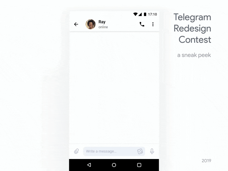 Telegram chat screen redesign after affects android animation app attachment chat menu messager principle telegram ui