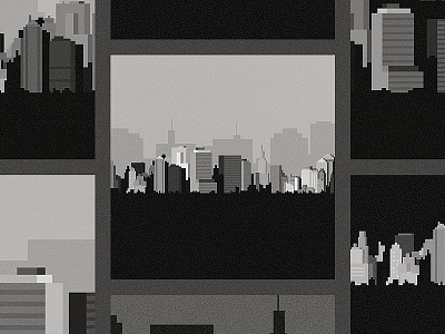Ossada . Skyline — Details 2d city film grain flat greyscale icon illustration pixel skyline ui urban visual design webdesign