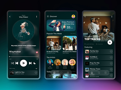 Music App - Screen Shot app design graphic design ui ux