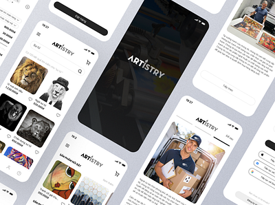 ARTISTRY - Art Shop App app branding design illustration logo ui ux