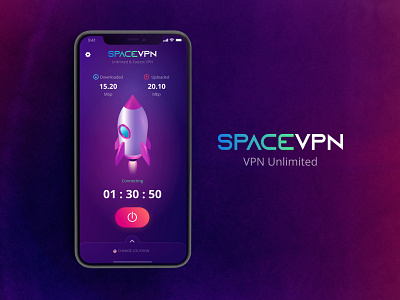 SPACE VPN - VPN app 1 app design graphic design ui