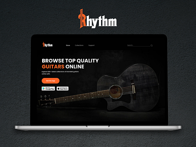 Rhythm - Guitar store website design ui website