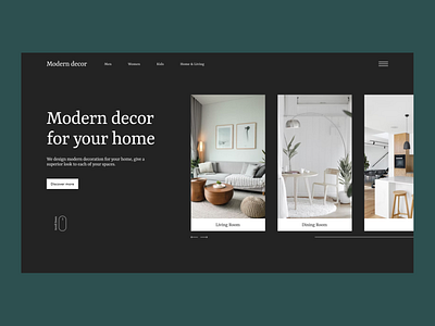 Modern Decor Website Design | Decor Landing Page