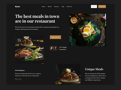 Restaurant Website Design | Restaurant Landing Page
