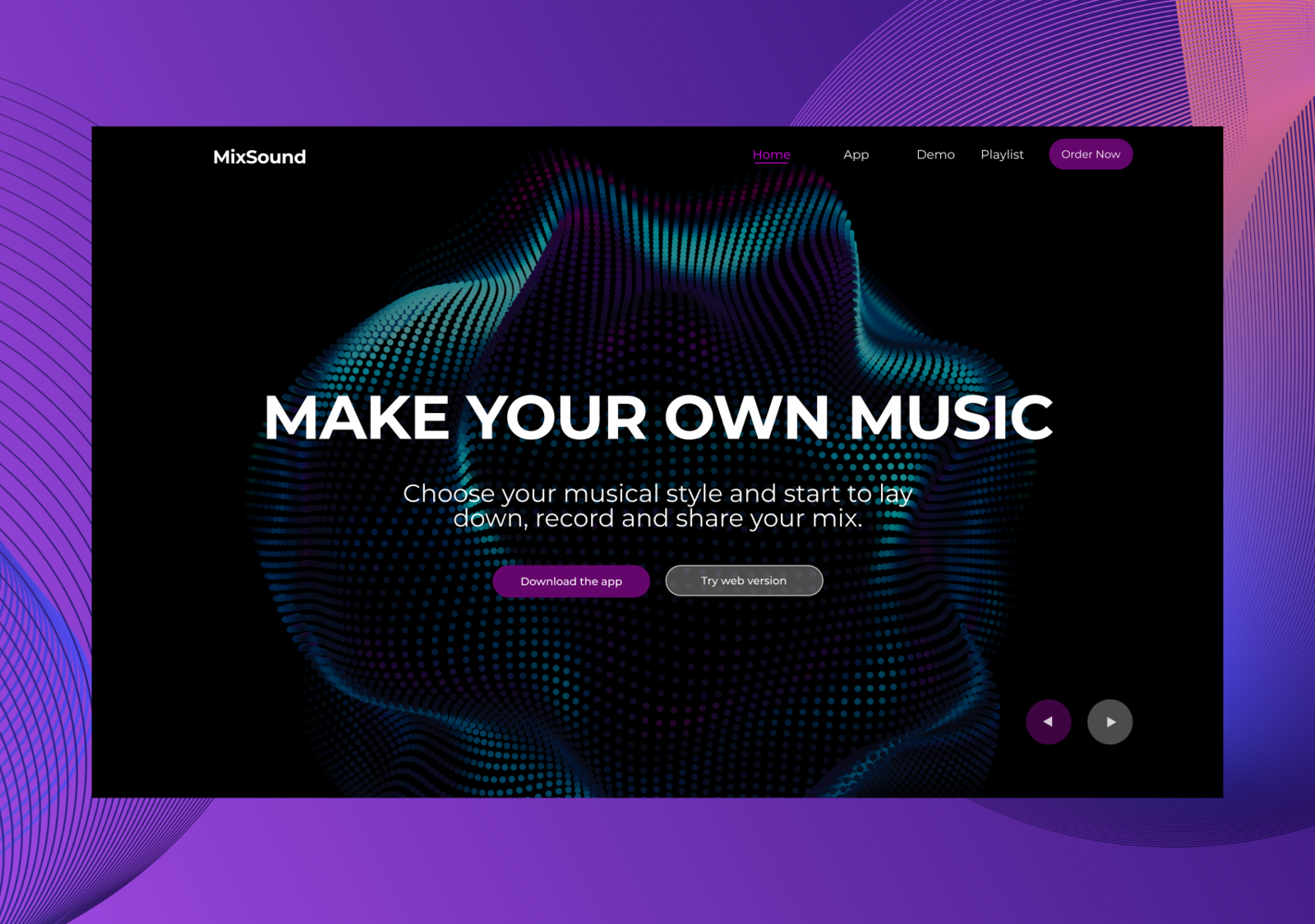 Music Maker Website Design by Giuliana | Web Designer & Developer on ...