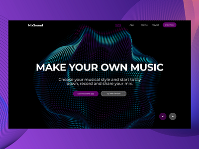 Music Maker Website Design beat figma design home page landing page modern website music music maker music online music webdesign music website musica musicians musicians website web design webdesign webdesigner website