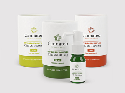 Cannateo CBD Oils branding & packaging