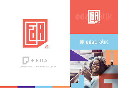 EDA Logo branding design education logo logodesign modernlogo