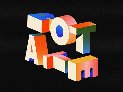 Rotate color grain illustration rotate type typedesign typography