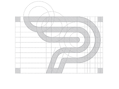 Winged P - Airline concept airline aviation grid logo overlay p plane typography wings wip